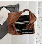 One Shoulder Minimalist Style Soft Leather Tote