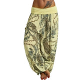 Boho Paisley Print Ankle-Tied Baggy Loose Pants