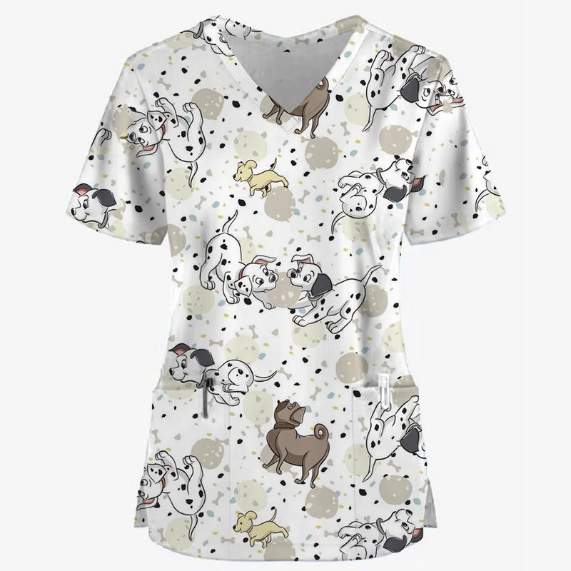 101 Dalmatians Scrub Tops - Nurse Uniform