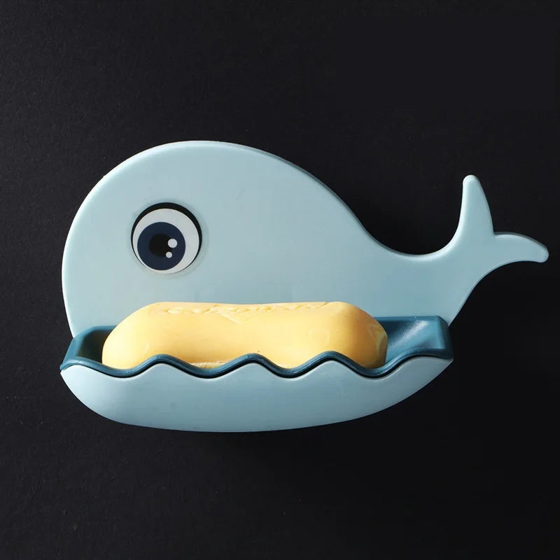 Whale Shape Soap Box Drain Soap Holder Box