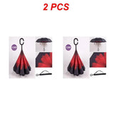 Reverse Long Handle Automatic Safety Anti-Rebound Umbrella