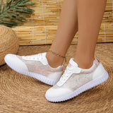 Breathable Round Toe Lace Up Women's Casual Shoes