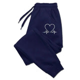 Women's EKG Heart Printed Sweatpants