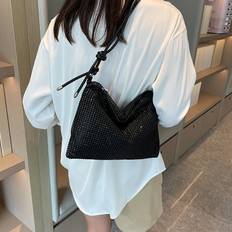 Diamond Shoulder Bag - Elegant Glitter Sling Bag