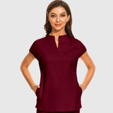 Fashion Stand Collar Scrub Tops for Women - Medical Uniforms