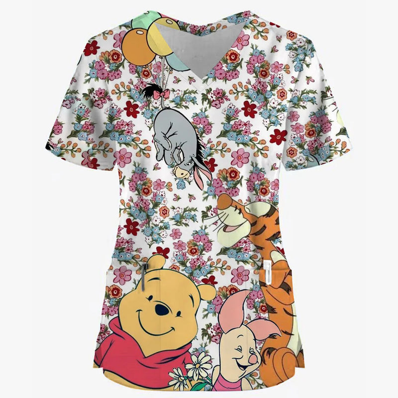 Winnie the Pooh 3D Scrub Tops