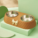 Double Stainless Steel Feeding Bowl