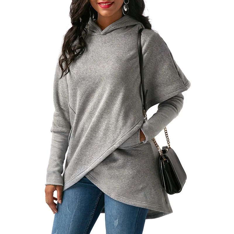 Hooded Long Sleeve Long Sweater