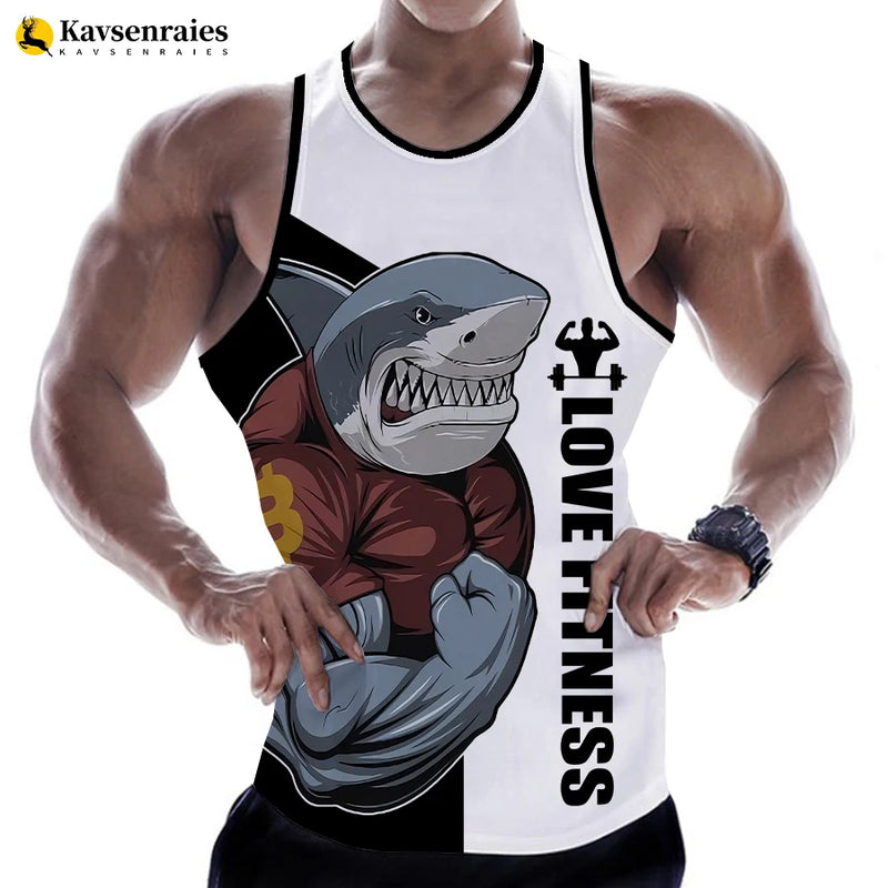 Men's Love Fitness Tank Top - 3D Printed Tank Tops 