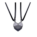 2PC/Set Fashion Magnet Necklace for Couple - Stainless Steel Heart Pendant