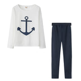 Women’s Fashion Pant Set – Boat Anchor Print