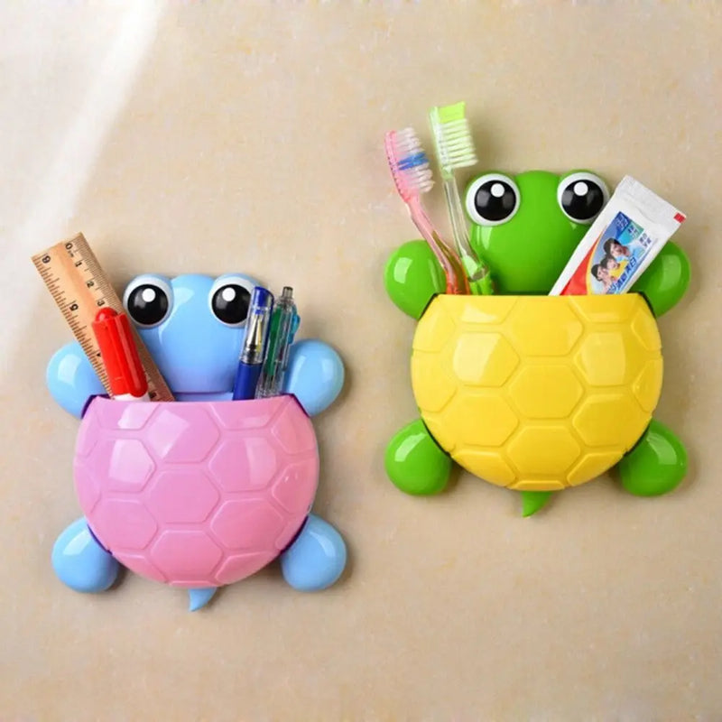 Cute Cartoon Tortoise Shaped Toothpaste Holder - Strong Suction Cup