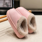 Fluffy Slippers for Men and Women: Winter Anti-Slip Fur Lined House Slippers