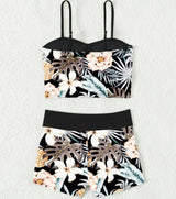 Printed Flower Tankini Set