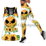 Disney Jack Skellington Cutout Tank Top + Leggings Yoga Set