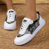 Breathable Round Toe Lace Up Women's Casual Shoes