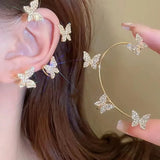 Butterfly Ear Clips Without Piercing - Sparkling Zircon Ear Cuff Clip