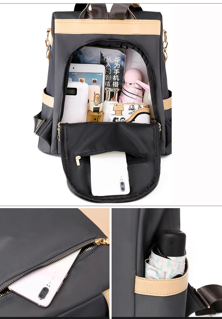 Women's Waterproof Oxford Cloth Backpack