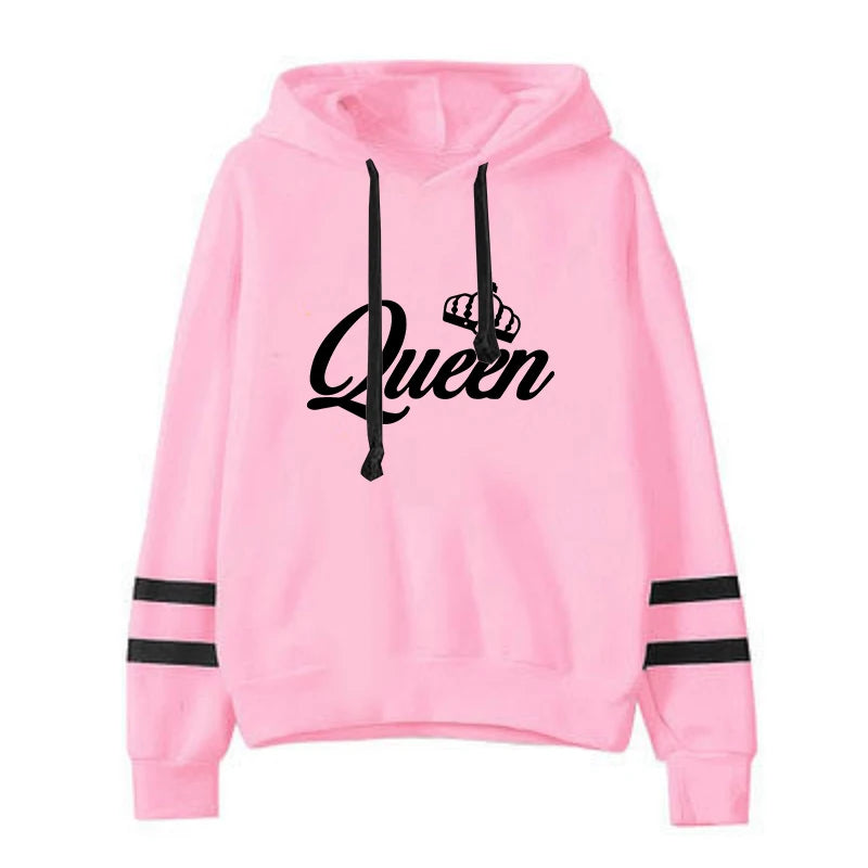 Queen Casual Tracksuit Hoodie + Sweatpants Set