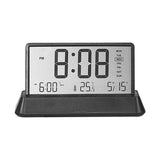 Digital Alarm Clock - Transparent Electronic Desk Clock with Date, Temp, and Large Display Screen