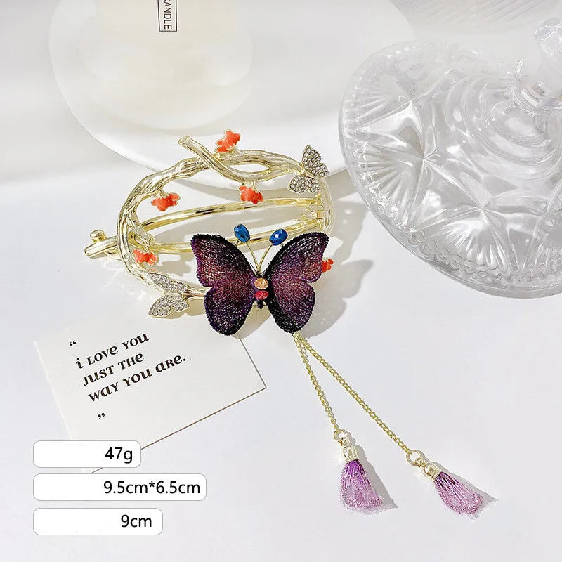 Butterfly Pearl Tassel Hairpin