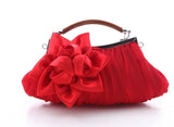 Sweet Satin Flower Evening Bag