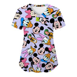 Minnie Mouse Mickey Mouse Scrub Tops – V-Neck Disney Scrub Tops