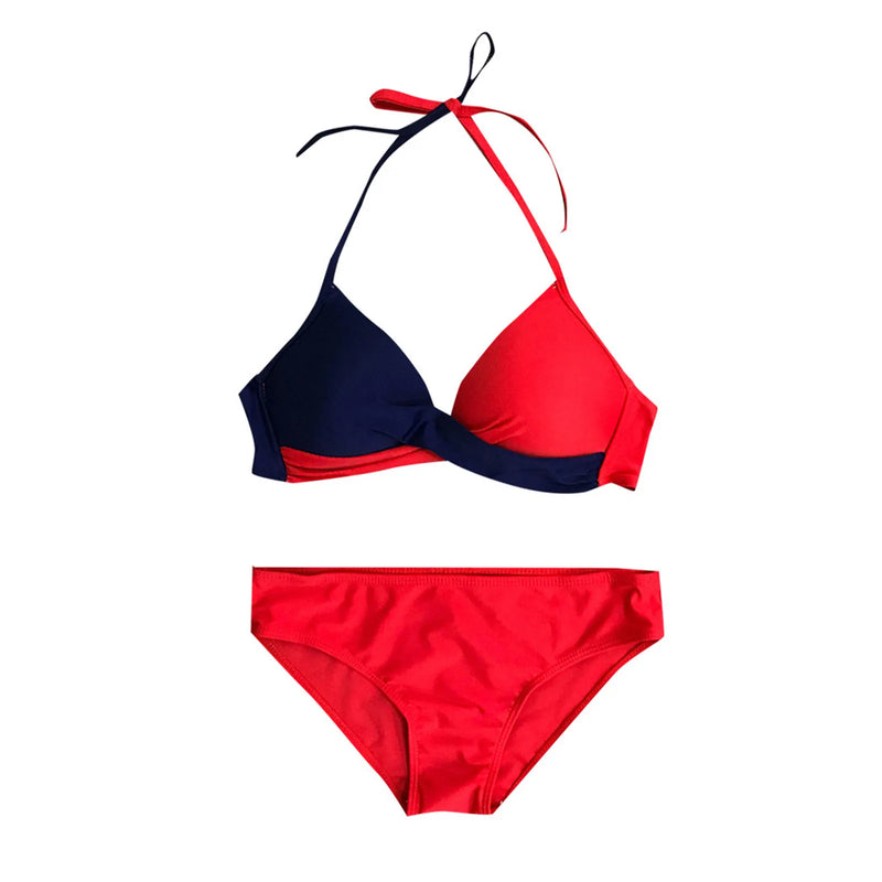 Split Color Bikini - Swimwear Women