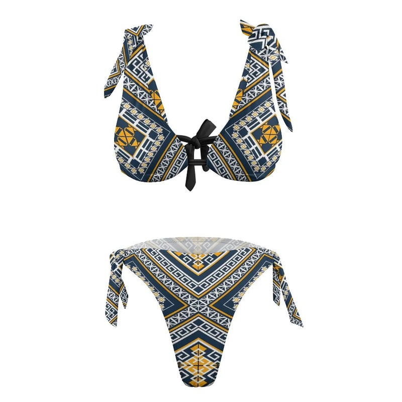 Push Up Geometric Bikinis Set