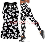 Disney Mickey Mouse Cutout Tank Top + Leggings Yoga Set