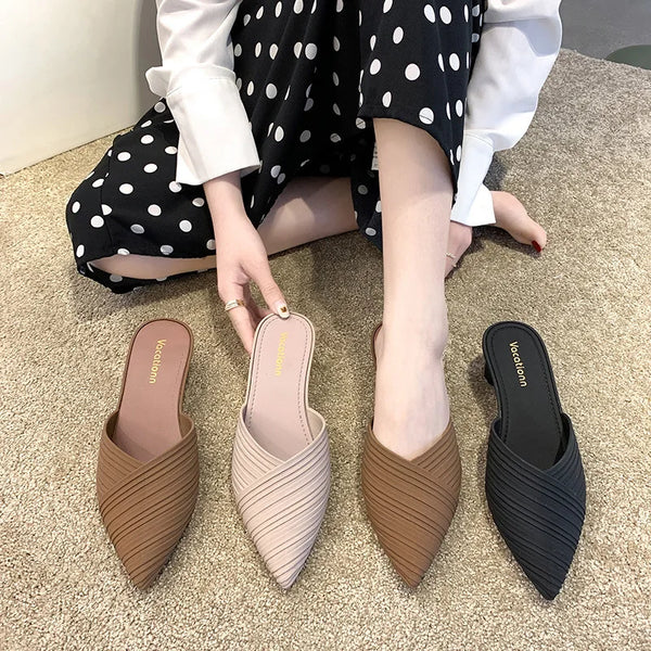 Mule High Heel Slippers - Pointed Toe Slides