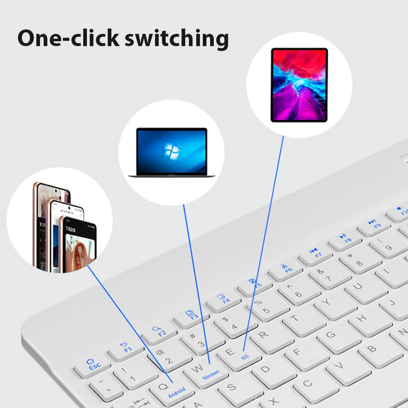 Android iOS Windows Extra Long Standby Bluetooth Wireless Keyboard - Multilingual