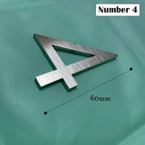 60mm Stainless Steel Self-Adhesive House Number Stickers