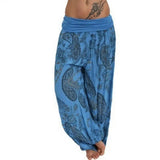 Boho Paisley Print Ankle-Tied Baggy Loose Pants