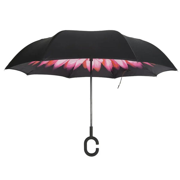 Reverse Long Handle Automatic Safety Anti-Rebound Umbrella