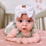 5Pcs/Set Cute Headbands: Soft Elastic Bow knit