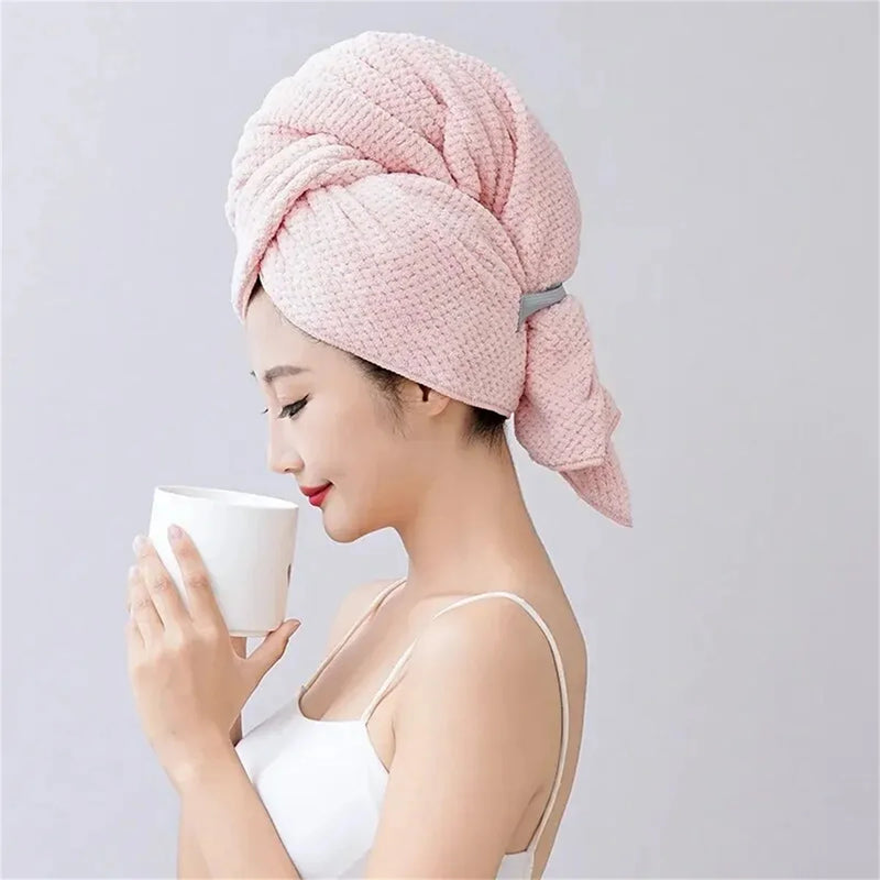 Super Absorbent Elastic Band Head Towel