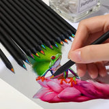 10 Pcs Colored Black Wood Pencils