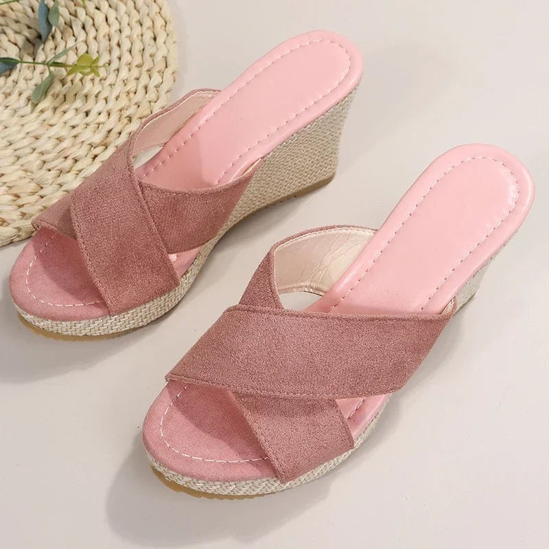 Platform Beach Wedges – Open Toed Rome Slippers