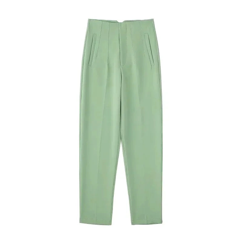 Women's High Waisted Casual Dress Trousers