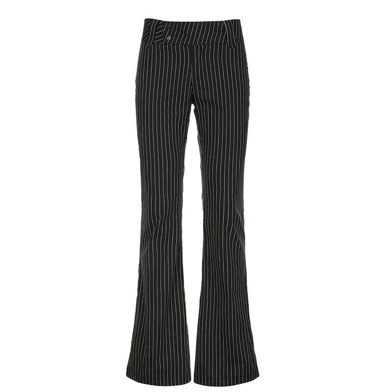 Striped Low-Waisted, Vintage Streetwear Pants