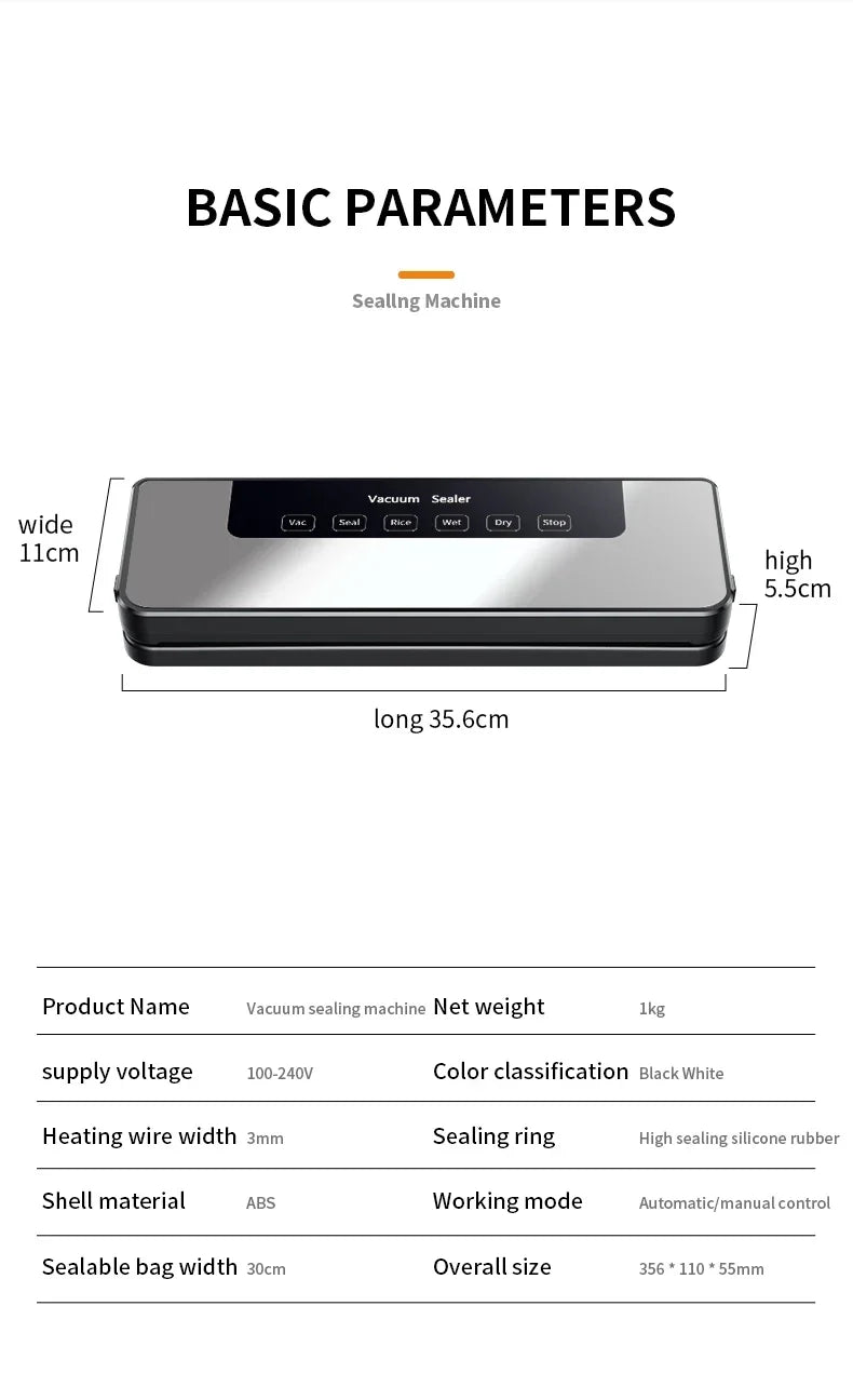 Electric Vacuum Sealer Packaging Machine for Food