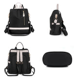 Casual Anti-Theft Backpack - Waterproof Fabric Fashion Shoulder Bag