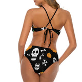 Skulls Bones And Pumpkins Bikini Swimsuit