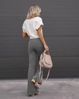 Fashionable Retro Corduroy Slightly Flared Pants