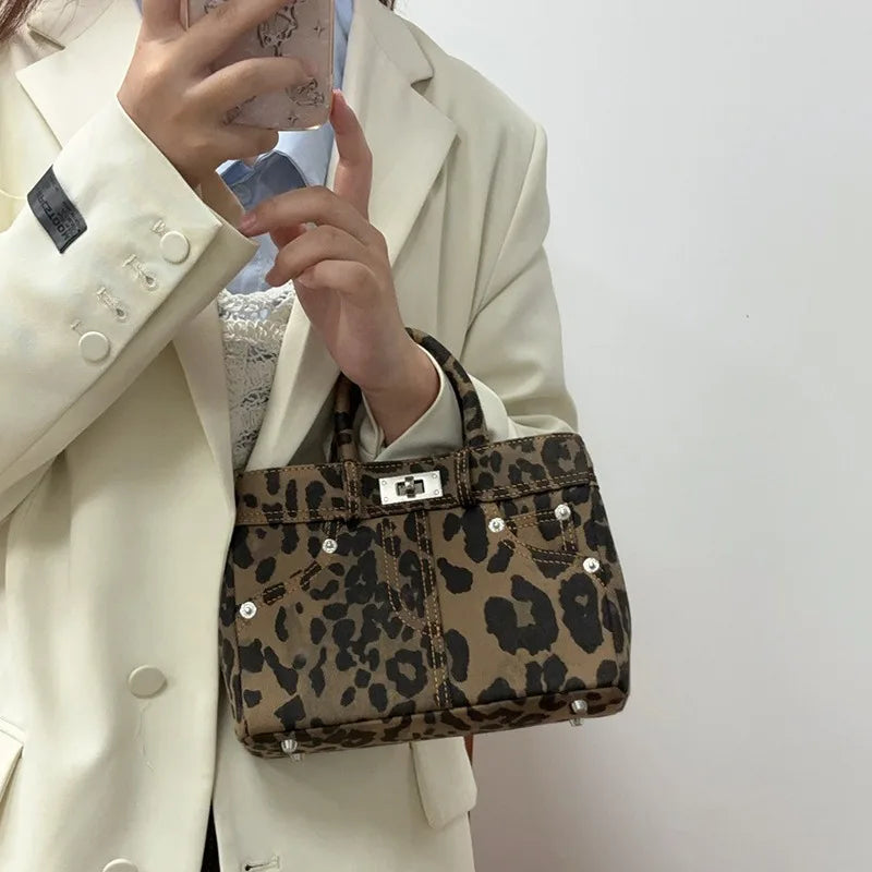 Leopard Print Mini Handbag