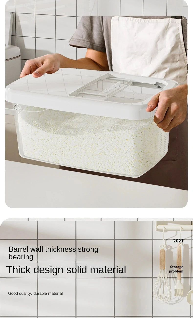 Large Capacity Rice Storage Box with Lid – Airtight, Transparent, Moisture-Proof & Insect-Proof Storage Container