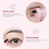 Electric Eyelash Curler: Fast Heating Portable Eyelash Perm & Lasting Curling Tool