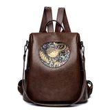 Retro Shoulder Bag - Soft Leather Fashion Backpack