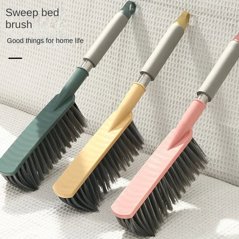 Household Long Handle Bed Brush - Soft Bristle Sweeping Brush for Dust & Hair Removal